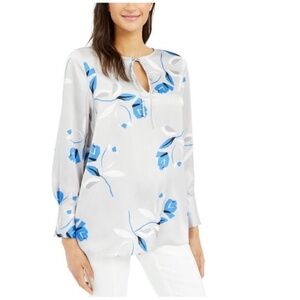 Alfani Printed Tie-Neck Tunic